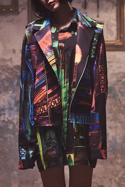 "The Painters" Collection- Painting Tools Black Pop Printed Shirt