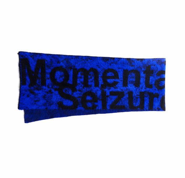 Slade Collection- Slogan Jacquard Angora Yarn Long Scarf - Johan Ku Shop