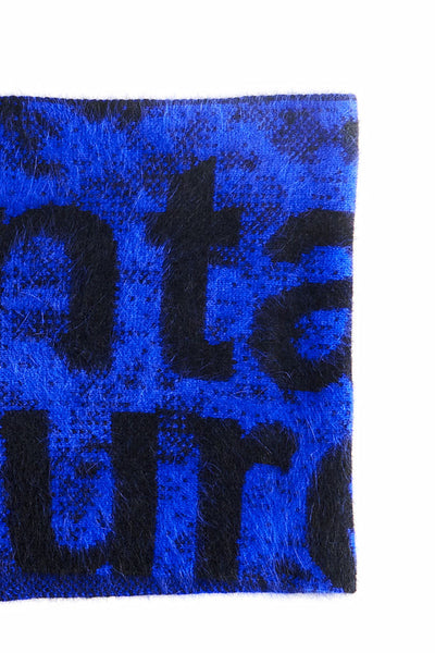 Slade Collection- Slogan Jacquard Angora Yarn Long Scarf - Johan Ku Shop