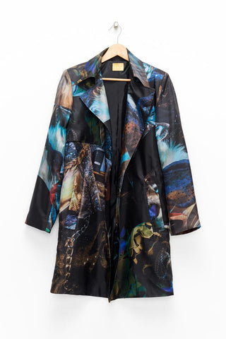 Slade Collection- Velvet Goldmine Inspired Graphic Printed Coat - Johan Ku Shop
