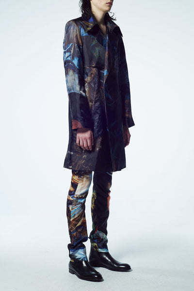 Slade Collection- Velvet Goldmine Inspired Graphic Printed Coat - Johan Ku Shop
