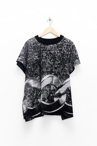Slade Collection- Chain Graphic Knitted Jacquard Sculpture Cloak - Johan Ku Shop