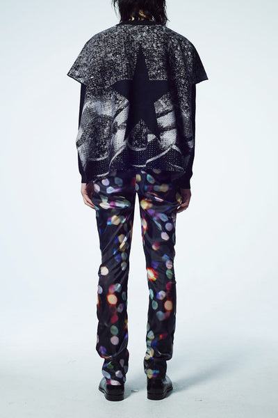 Slade Collection- Chain Graphic Knitted Jacquard Sculpture Cloak - Johan Ku Shop