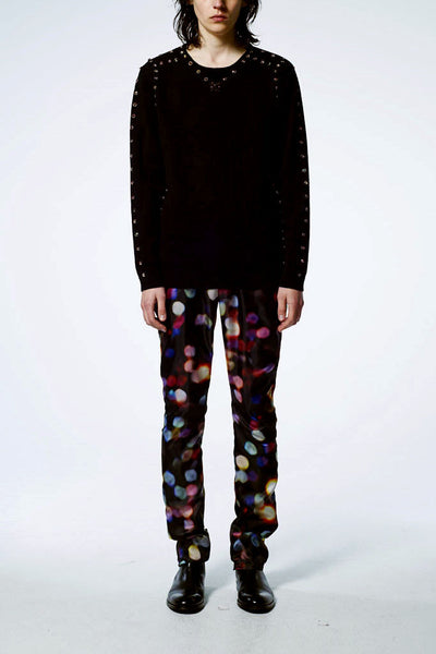 Slade Collection- Diamond Rivet Detailed Knitted Top - Johan Ku Shop
