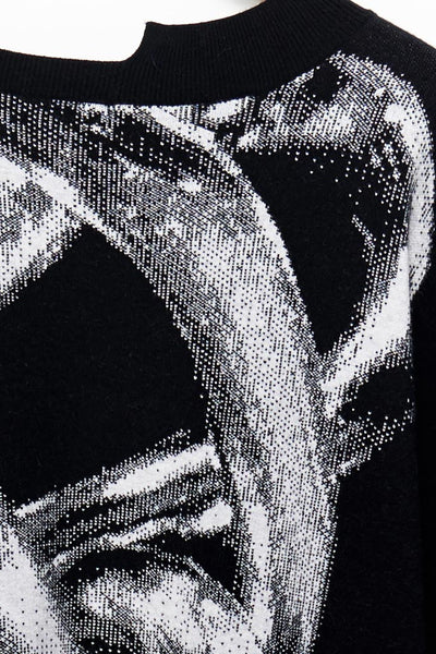 Slade Collection- Chain Graphic Knitted Jacquard Top - Johan Ku Shop
