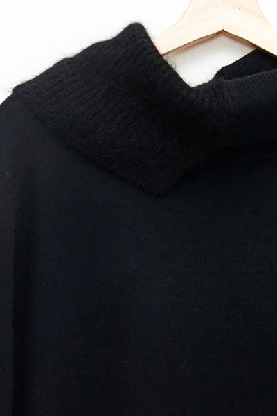 Slade Collection- Rainbow Colour Stripes Knitted Asymmetry Hign Neck Top - Johan Ku Shop