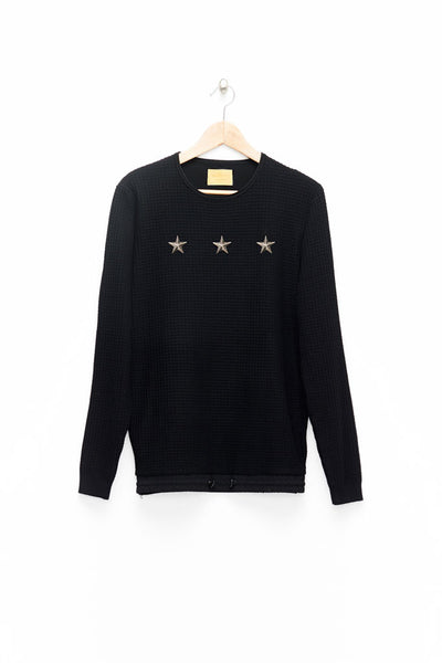 Slade Collection- Star Rivet Details Round Collar Top - Johan Ku Shop