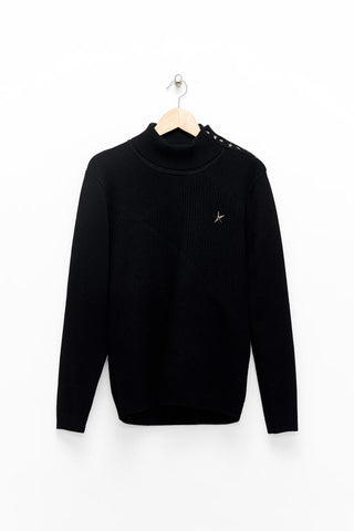 Slade Collection- Star Rivet Details High Collar Top - Johan Ku Shop