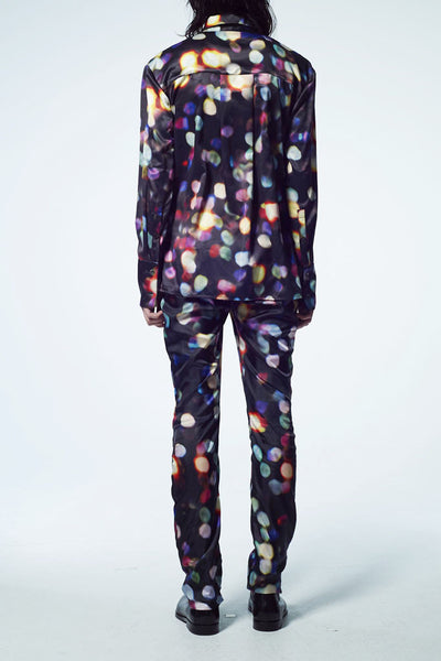 Slade Collection- Velvet Goldmine Inspired Printed Dots Shirt - Johan Ku Shop