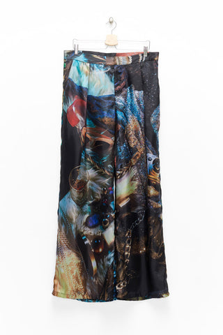 Slade Collection- Velvet Goldmie Inspired Graphic Printed Volume Trouser - Johan Ku Shop