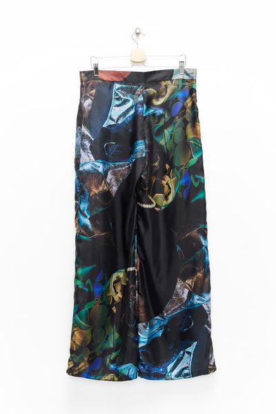 Slade Collection- Velvet Goldmie Inspired Graphic Printed Volume Trouser - Johan Ku Shop