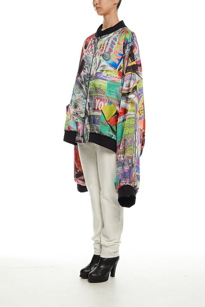 Andy Collection- Double Face Over-sized Graphic Coat - Johan Ku Shop