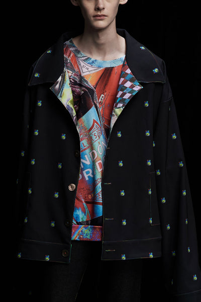Andy Collection- Over-sized Graphic Dots Coat - Johan Ku Shop