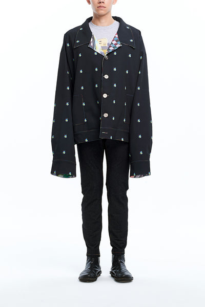 Andy Collection- Over-sized Graphic Dots Coat - Johan Ku Shop