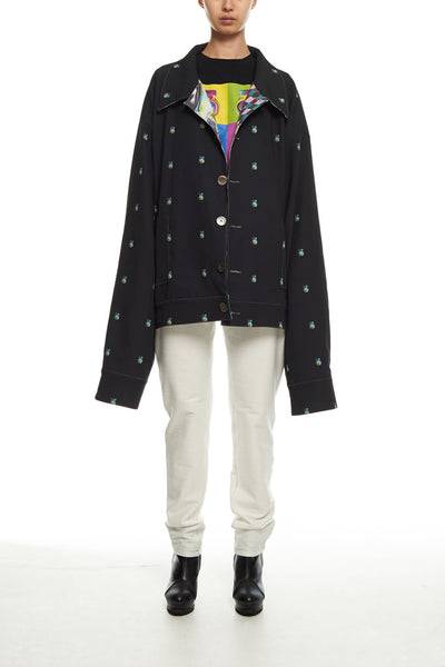 Andy Collection- Over-sized Graphic Dots Coat - Johan Ku Shop