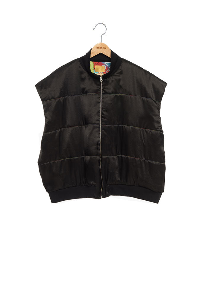 Andy Collection- Double Face Over-sized Graphic Vest - Johan Ku Shop