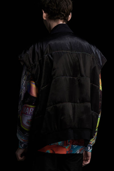 Andy Collection- Double Face Over-sized Graphic Vest - Johan Ku Shop
