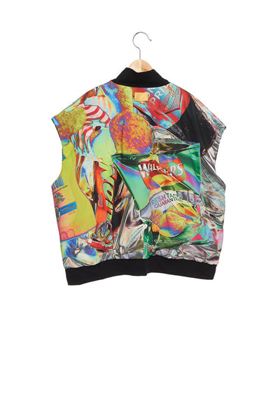 Andy Collection- Double Face Over-sized Graphic Vest - Johan Ku Shop
