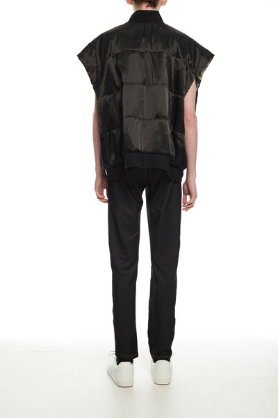 Andy Collection- Double Face Over-sized Graphic Vest - Johan Ku Shop