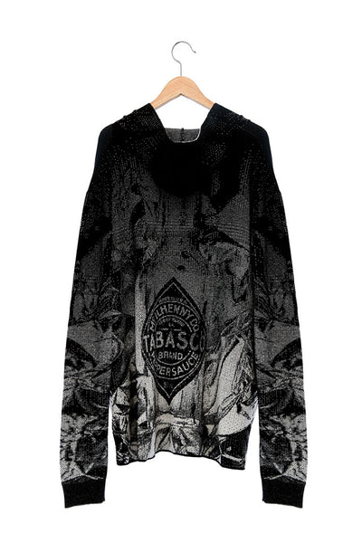 Andy Collection- Rainbow Zip Over-sized Knitted Jacquard Hoodie Cardigan - Johan Ku Shop
