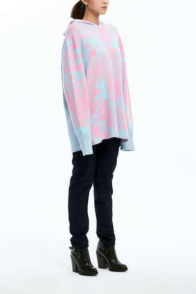 Andy Collection- Over-sized Knitted Jacquard Hoodie - Johan Ku Shop