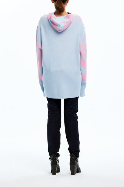 Andy Collection- Over-sized Knitted Jacquard Hoodie - Johan Ku Shop