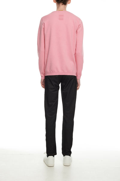 Andy Collection- 2.5D Square Detail Knitted V Neck Top- Pink - Johan Ku Shop