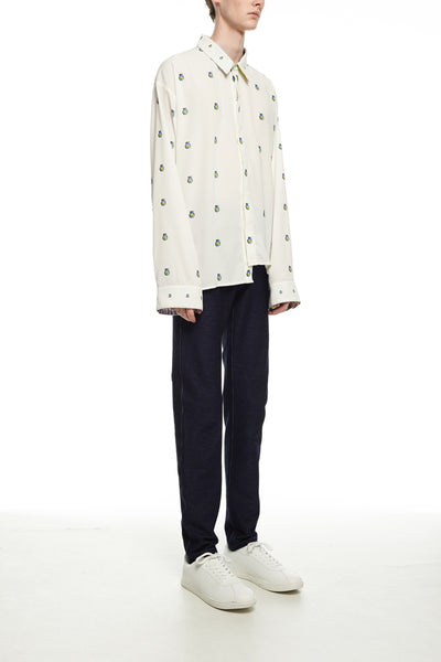 Andy Collection- Over-sized Graphic Dots Shirt - Johan Ku Shop