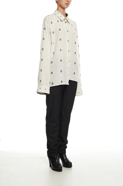 Andy Collection- Over-sized Graphic Dots Shirt - Johan Ku Shop