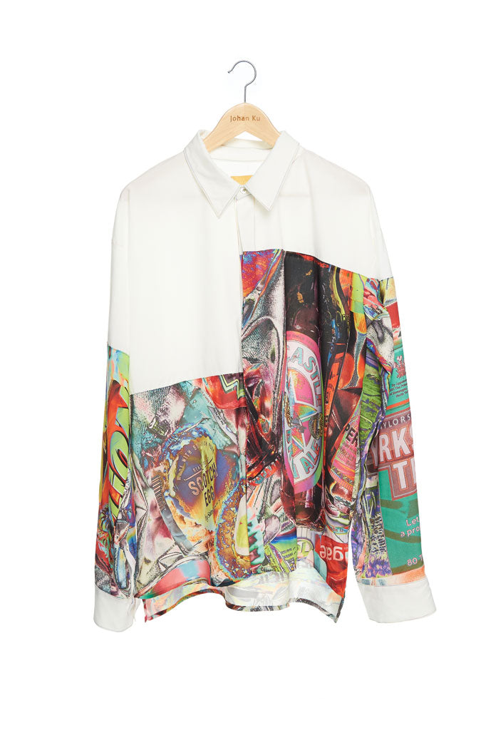 Andy Collection- Over-sized UK Supermarket Graphic with White Block Shirt - Johan Ku Shop