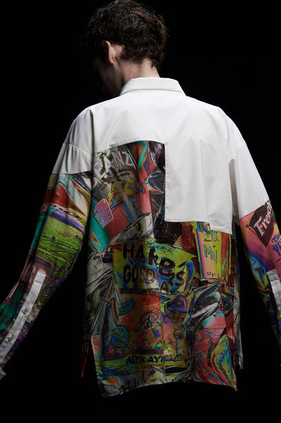 Andy Collection- Over-sized UK Supermarket Graphic with White Block Shirt - Johan Ku Shop