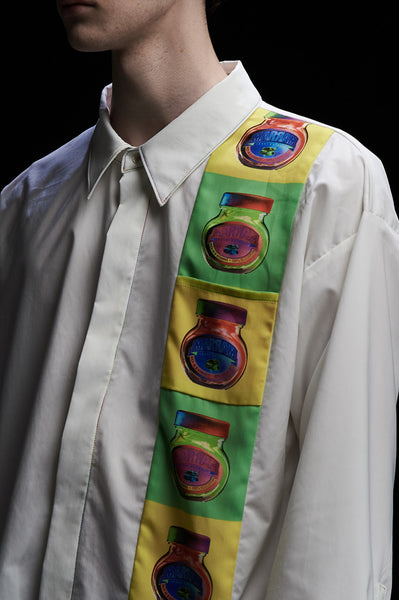Andy Collection- Over-sized Graphic Square Detailed Shirt - Johan Ku Shop