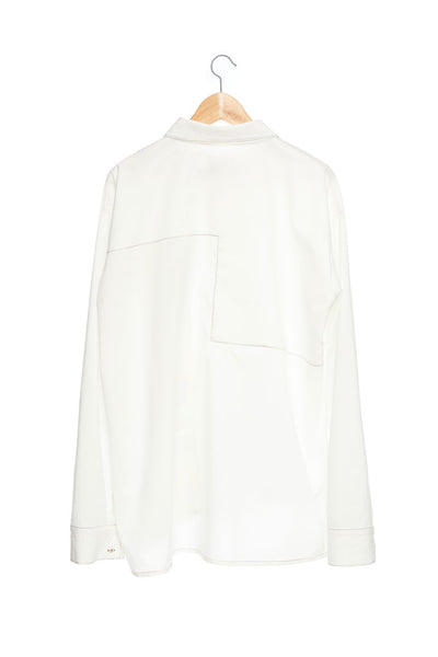 Andy Collection- Over-sized Graphic Square Detailed Shirt - Johan Ku Shop