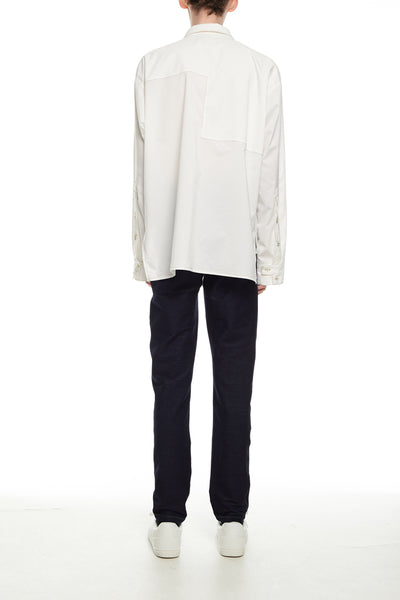 Andy Collection- Over-sized Graphic Square Detailed Shirt - Johan Ku Shop