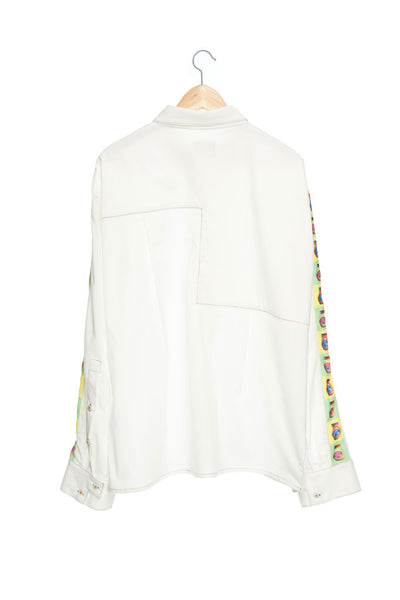 Andy Collection- Over-sized Pop Art Graphic Sleeve White Shirt - Johan Ku Shop