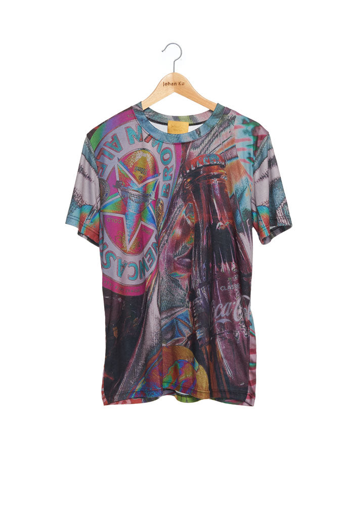 Andy Collection- British Supermarket Inspired Full Print T-Shirt - Glasses(Dark) - Johan Ku Shop