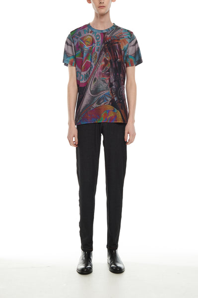 Andy Collection- British Supermarket Inspired Full Print T-Shirt - Glasses(Dark) - Johan Ku Shop