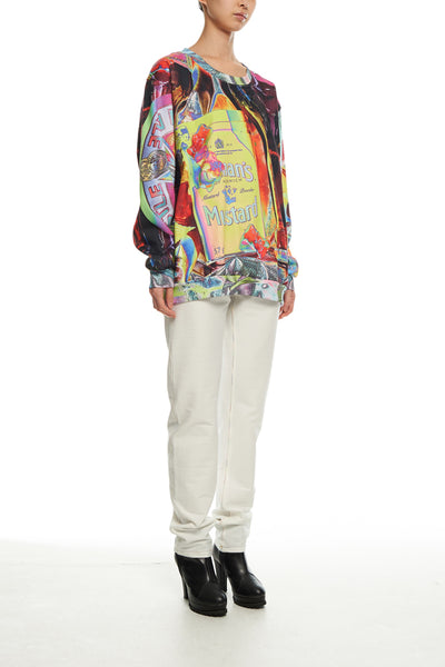 Andy Collection- British Supermarket Inspired Full Colour Sweatshirt - Mustard - Johan Ku Shop