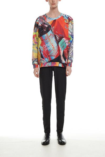 Andy Collection- British Supermarket Inspired Full Colour Sweatshirt - Glasses - Johan Ku Shop