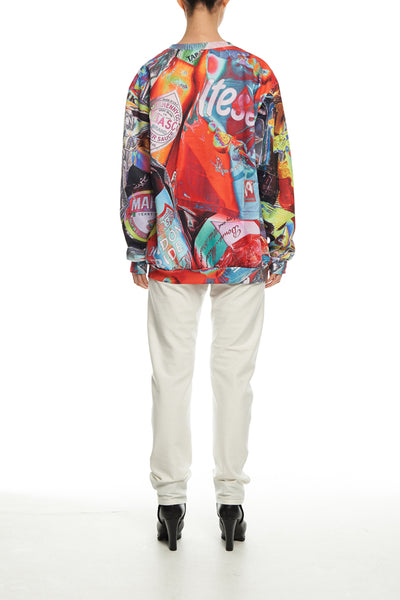 Andy Collection- British Supermarket Inspired Full Colour Sweatshirt - Glasses - Johan Ku Shop