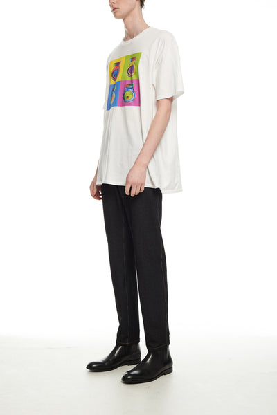 Andy Collection- Pop Art 4 Squared Marmite Graphic T-Shirt - White - Johan Ku Shop