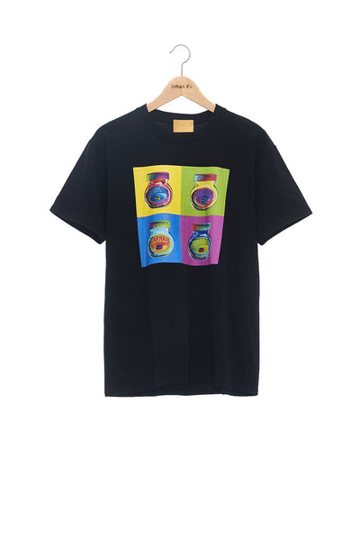 Andy Collection- Pop Art 4 Squared Marmite Graphic T-Shirt - Black - Johan Ku Shop