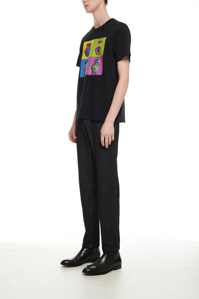 Andy Collection- Pop Art 4 Squared Marmite Graphic T-Shirt - Black - Johan Ku Shop