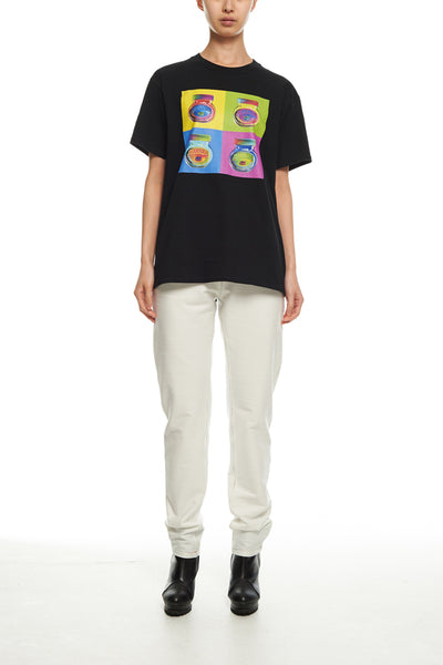 Andy Collection- Pop Art 4 Squared Marmite Graphic T-Shirt - Black - Johan Ku Shop