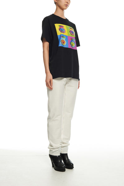 Andy Collection- Pop Art 4 Squared Marmite Graphic T-Shirt - Black - Johan Ku Shop