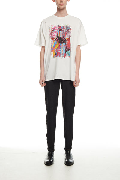 Andy Collection- British Supermarket Inspired Graphic T-Shirt - Wine(White) - Johan Ku Shop