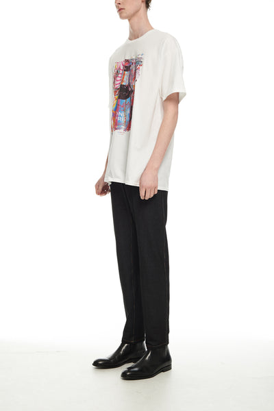 Andy Collection- British Supermarket Inspired Graphic T-Shirt - Wine(White) - Johan Ku Shop