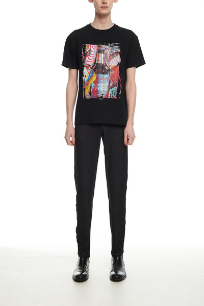 Andy Collection- British Supermarket Inspired Graphic T-Shirt - Wine(Black) - Johan Ku Shop