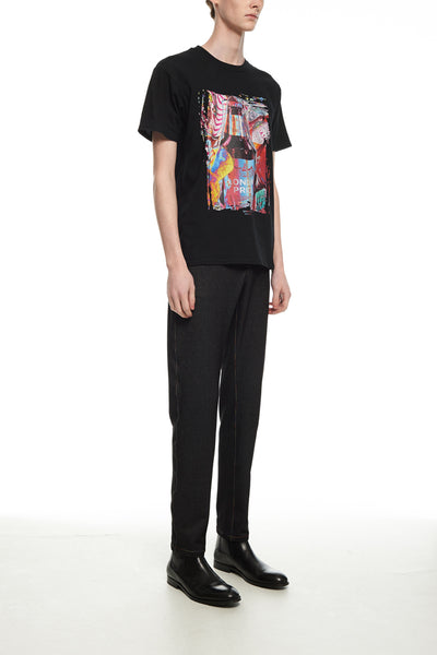 Andy Collection- British Supermarket Inspired Graphic T-Shirt - Wine(Black) - Johan Ku Shop