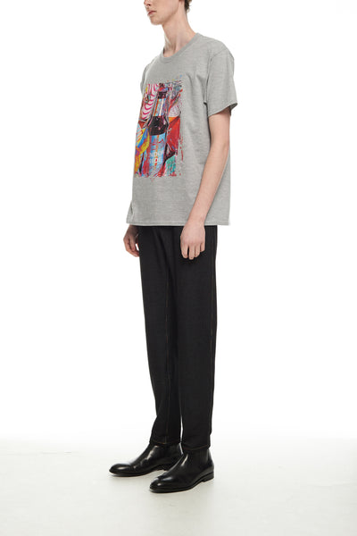 Andy Collection- British Supermarket Inspired Graphic T-Shirt - Wine(Gray) - Johan Ku Shop